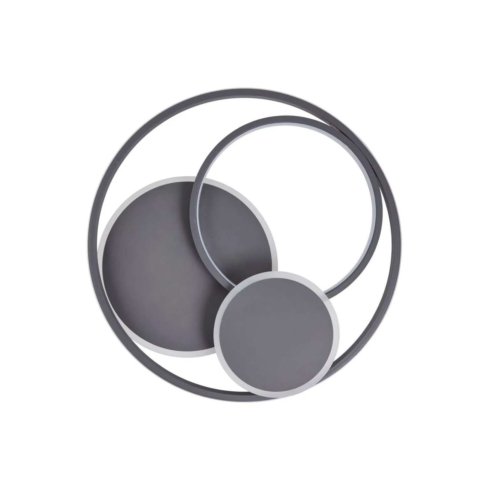 Brilliant Runda Taklampa Metall Silicone Grå 45W 5200lm - 830-865 CCT | 500mm - Fjärrkontroll Dimbar