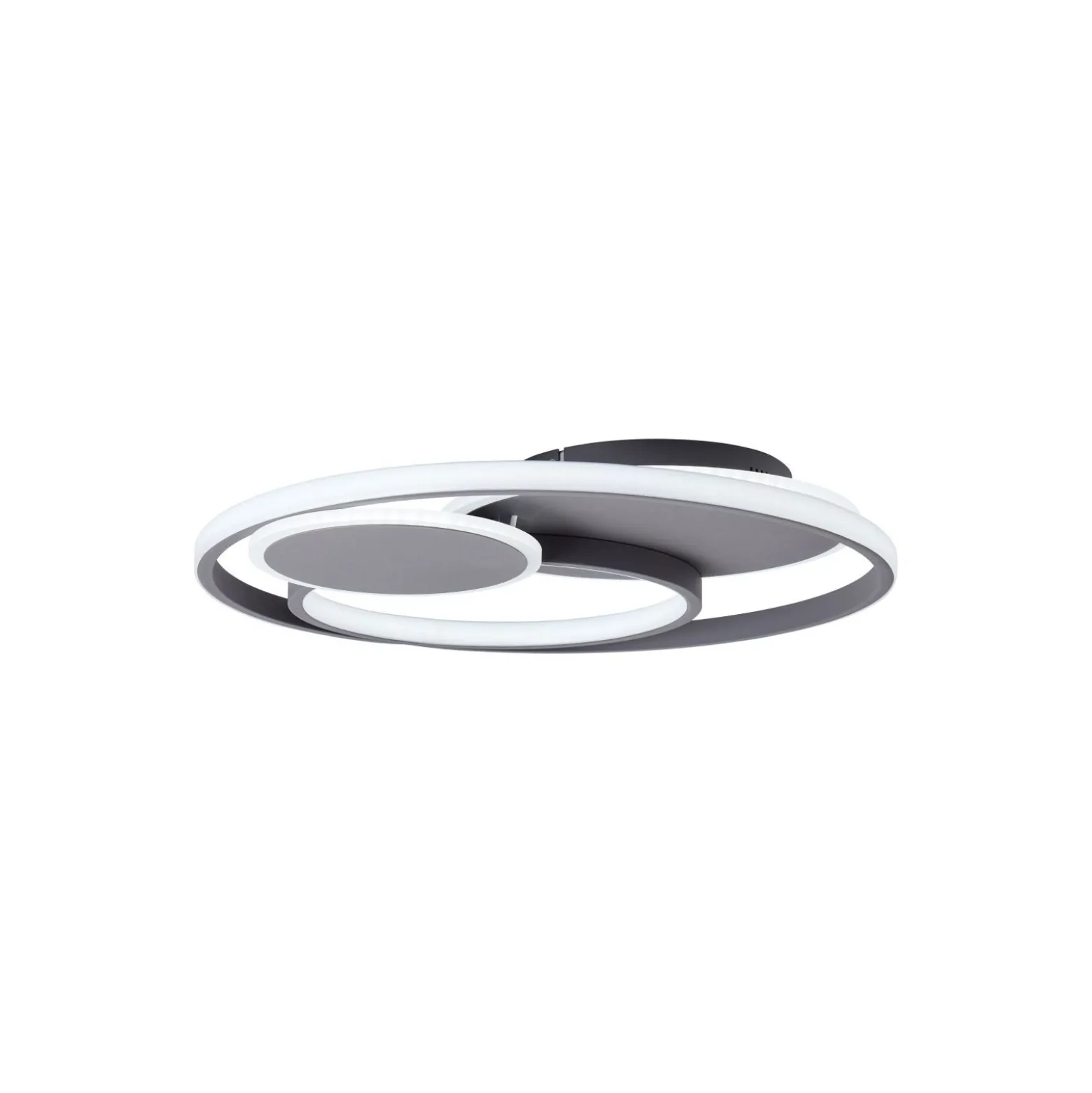 Brilliant Runda Taklampa Metall Silicone Grå 45W 5200lm - 830-865 CCT | 500mm - Fjärrkontroll Dimbar