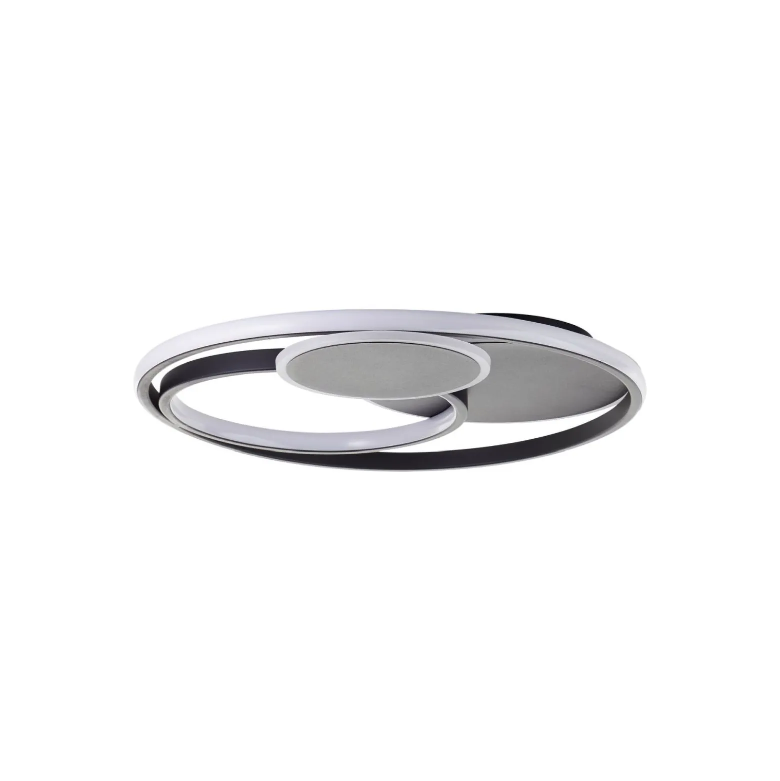 Brilliant Runda Taklampa Metall Silicone Svart 45W 5200lm - 830-865 CCT | 500mm - Fjärrkontroll Dimbar