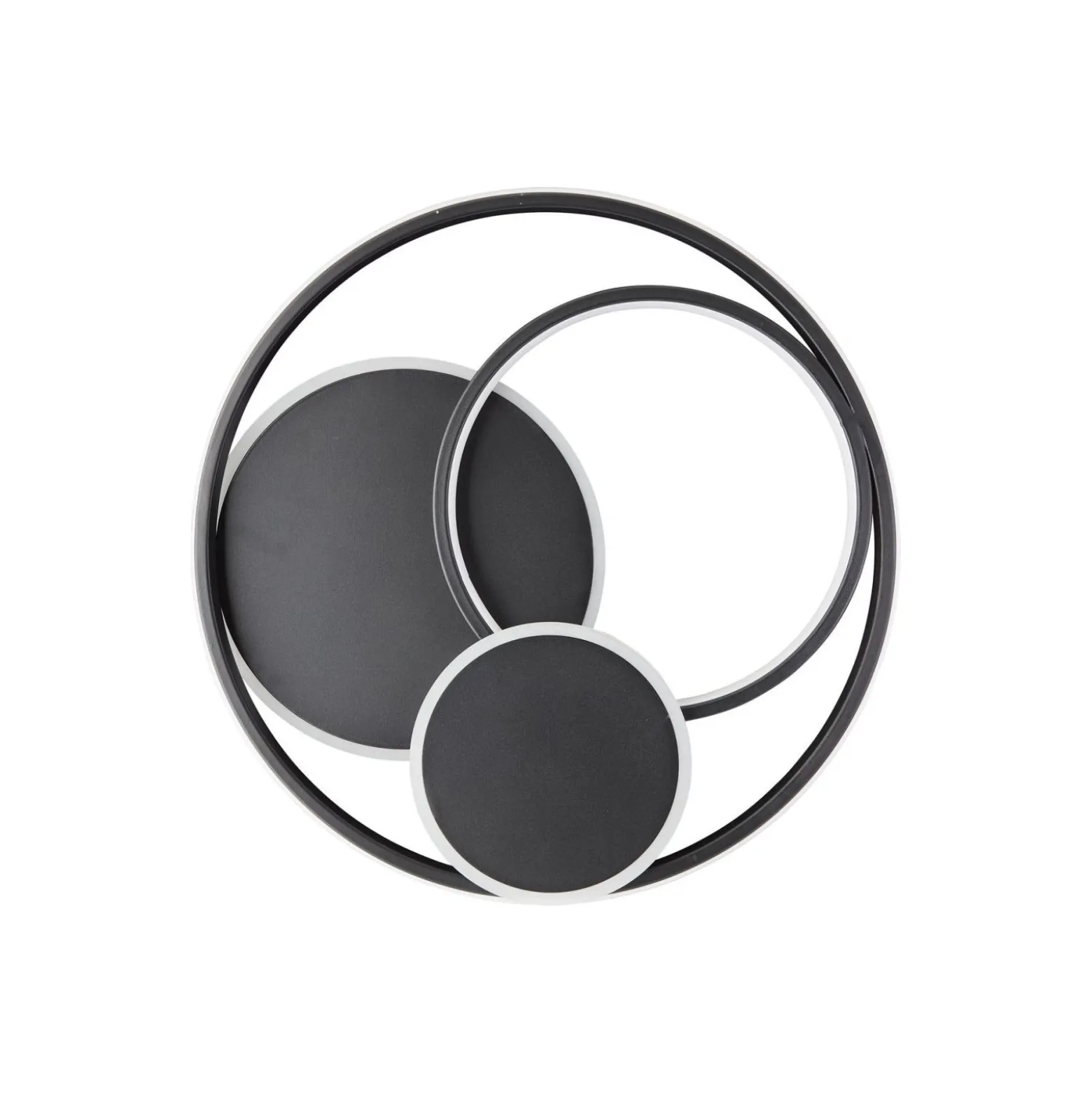 Brilliant Runda Taklampa Metall Silicone Svart 45W 5200lm - 830-865 CCT | 500mm - Fjärrkontroll Dimbar
