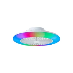 Brilliant Salerno Takfläkt Plast Metall Vit 36W 4700lm - 830-865 CCT+RGB | 485mm - Fjärrkontroll Dimbar