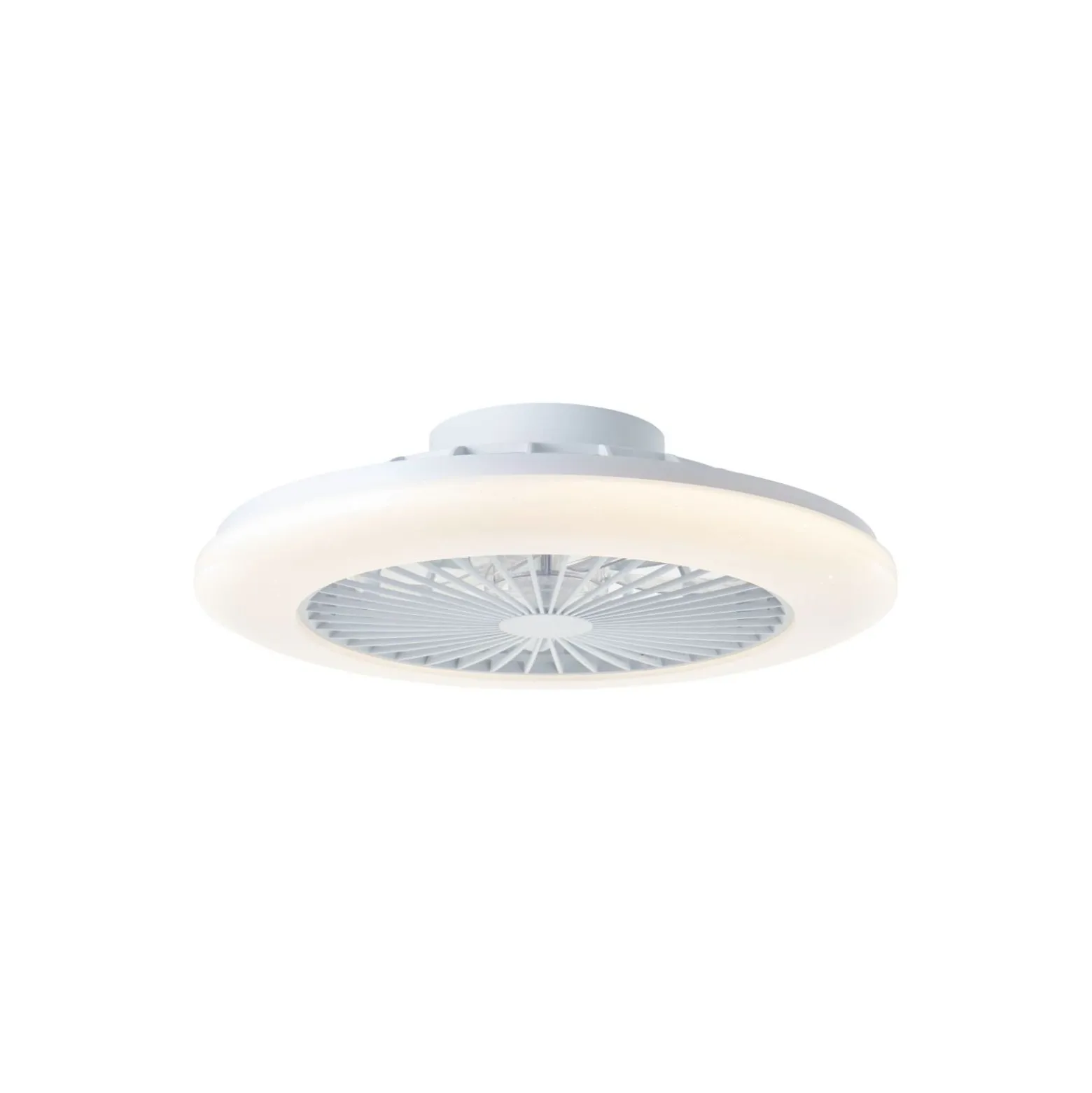 Brilliant Salerno Takfläkt Plast Metall Vit 36W 4700lm - 830-865 CCT+RGB | 485mm - Fjärrkontroll Dimbar