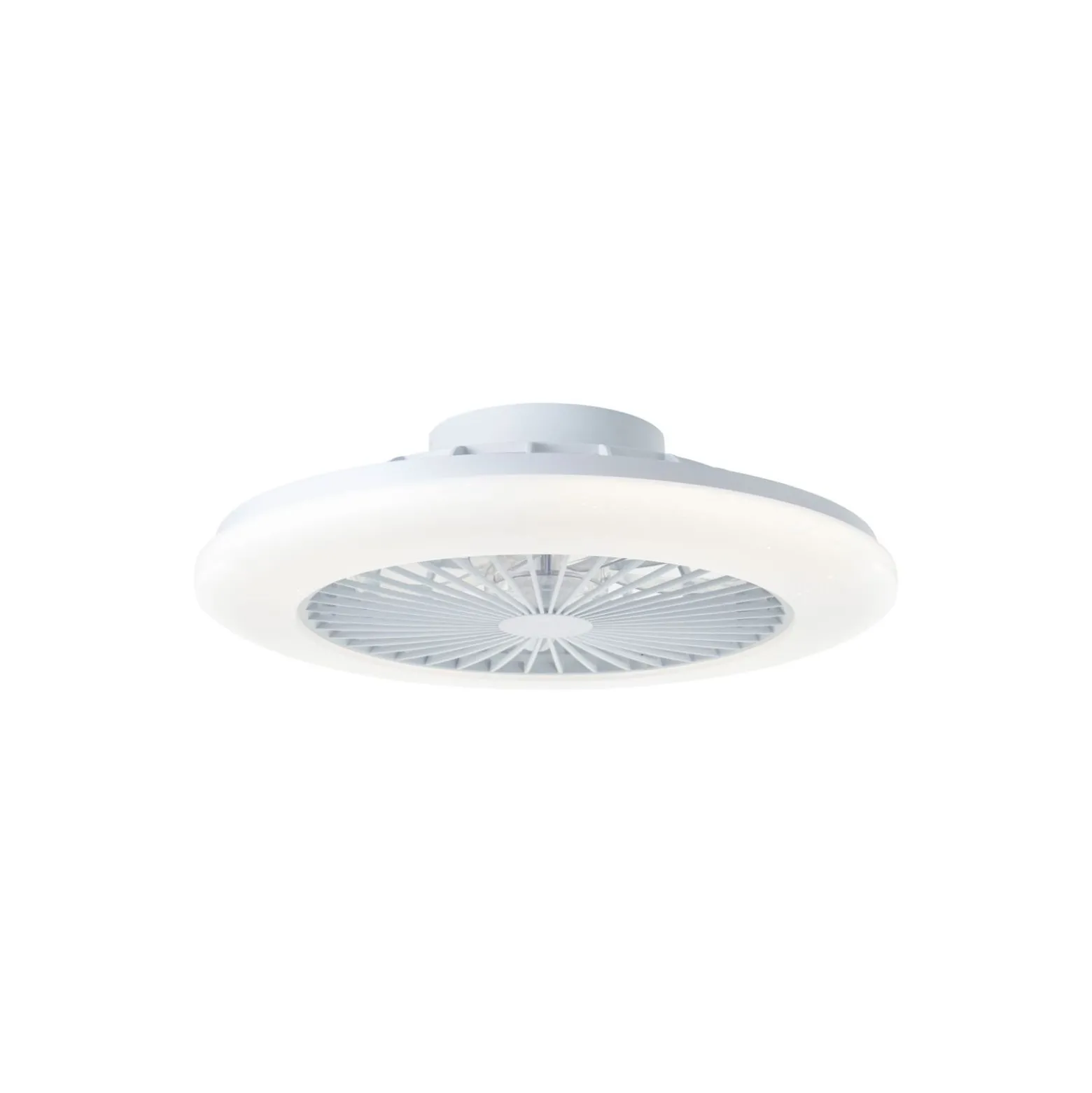 Brilliant Salerno Takfläkt Plast Metall Vit 36W 4700lm - 830-865 CCT+RGB | 485mm - Fjärrkontroll Dimbar