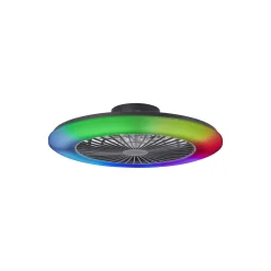 Brilliant Salerno Takfläkt Plast Svart 54W 6800lm - 830-865 CCT+RGB | 577mm - Fjärrkontroll Dimbar