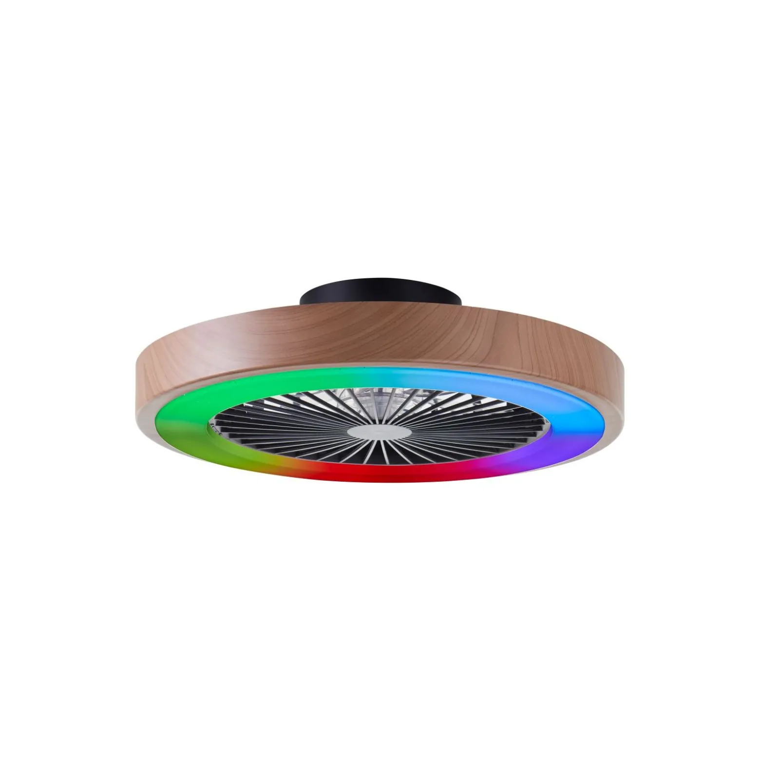 Brilliant Slimline Takfläkt Plast Metall Beige Svart 36W 4700lm - 830-865 CCT+RGB | 490mm - Fjärrkontroll Dimbar