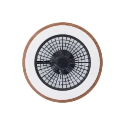 Brilliant Slimline Takfläkt Plast Metall Beige Svart 36W 4700lm - 830-865 CCT+RGB | 490mm - Fjärrkontroll Dimbar