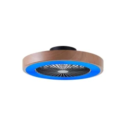 Brilliant Slimline Takfläkt Plast Metall Beige Svart 36W 4700lm - 830-865 CCT+RGB | 490mm - Fjärrkontroll Dimbar