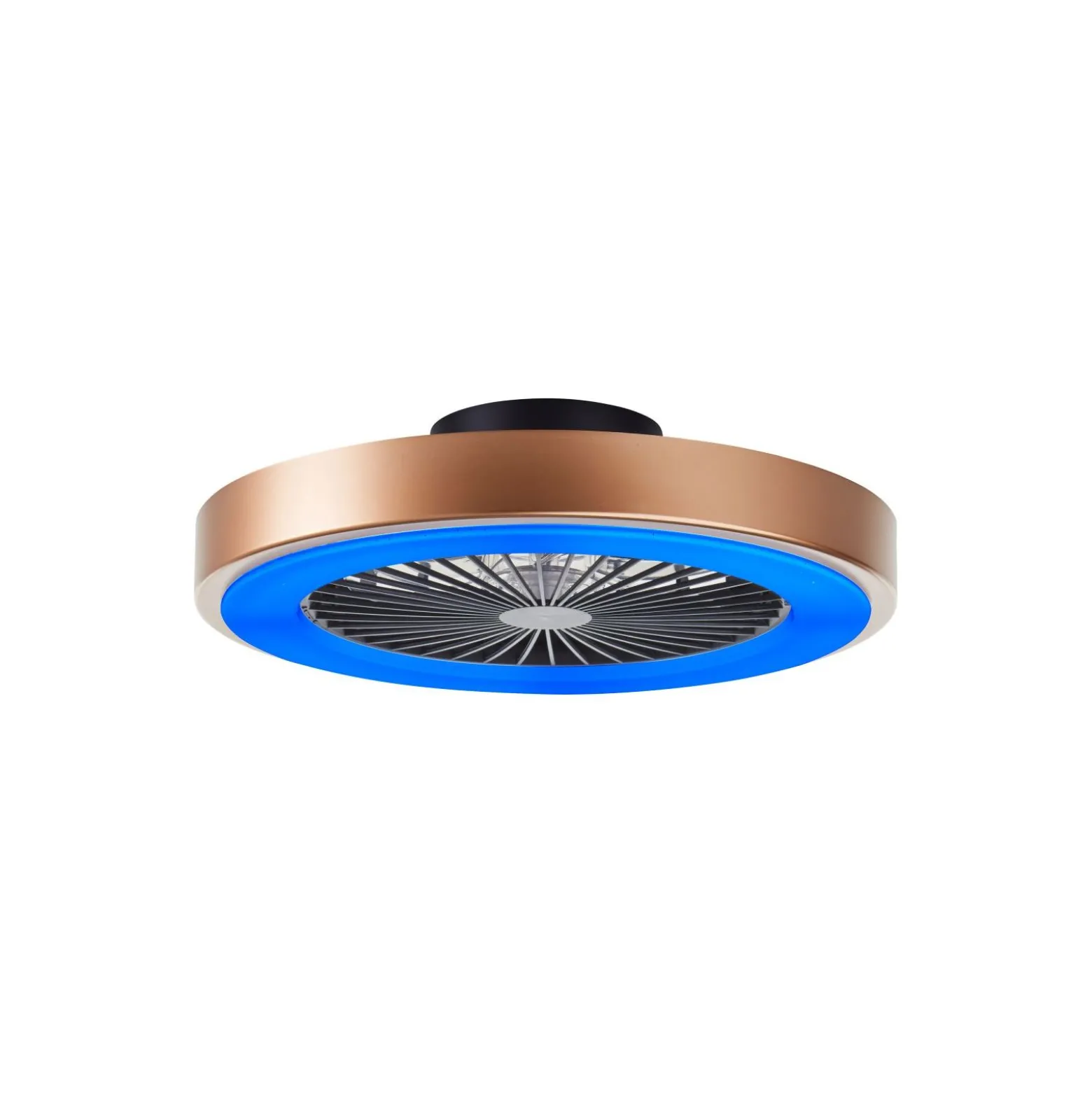 Brilliant Slimline Takfläkt Plast Metall Svart Guld 36W 4700lm - 830-865 CCT+RGB | 490mm - Fjärrkontroll Dimbar