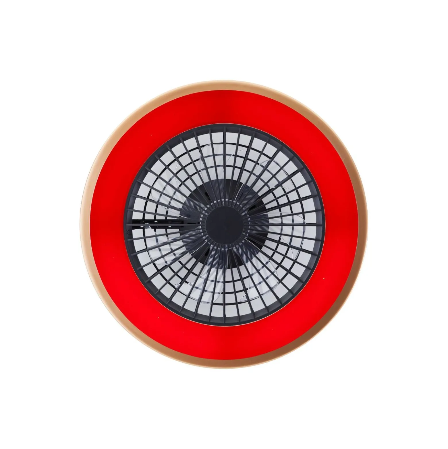 Brilliant Slimline Takfläkt Plast Metall Svart Guld 36W 4700lm - 830-865 CCT+RGB | 490mm - Fjärrkontroll Dimbar