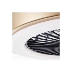 Brilliant Slimline Takfläkt Plast Metall Svart Guld 36W 4700lm - 830-865 CCT+RGB | 490mm - Fjärrkontroll Dimbar