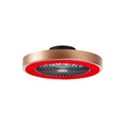 Brilliant Slimline Takfläkt Plast Metall Svart Guld 36W 4700lm - 830-865 CCT+RGB | 490mm - Fjärrkontroll Dimbar