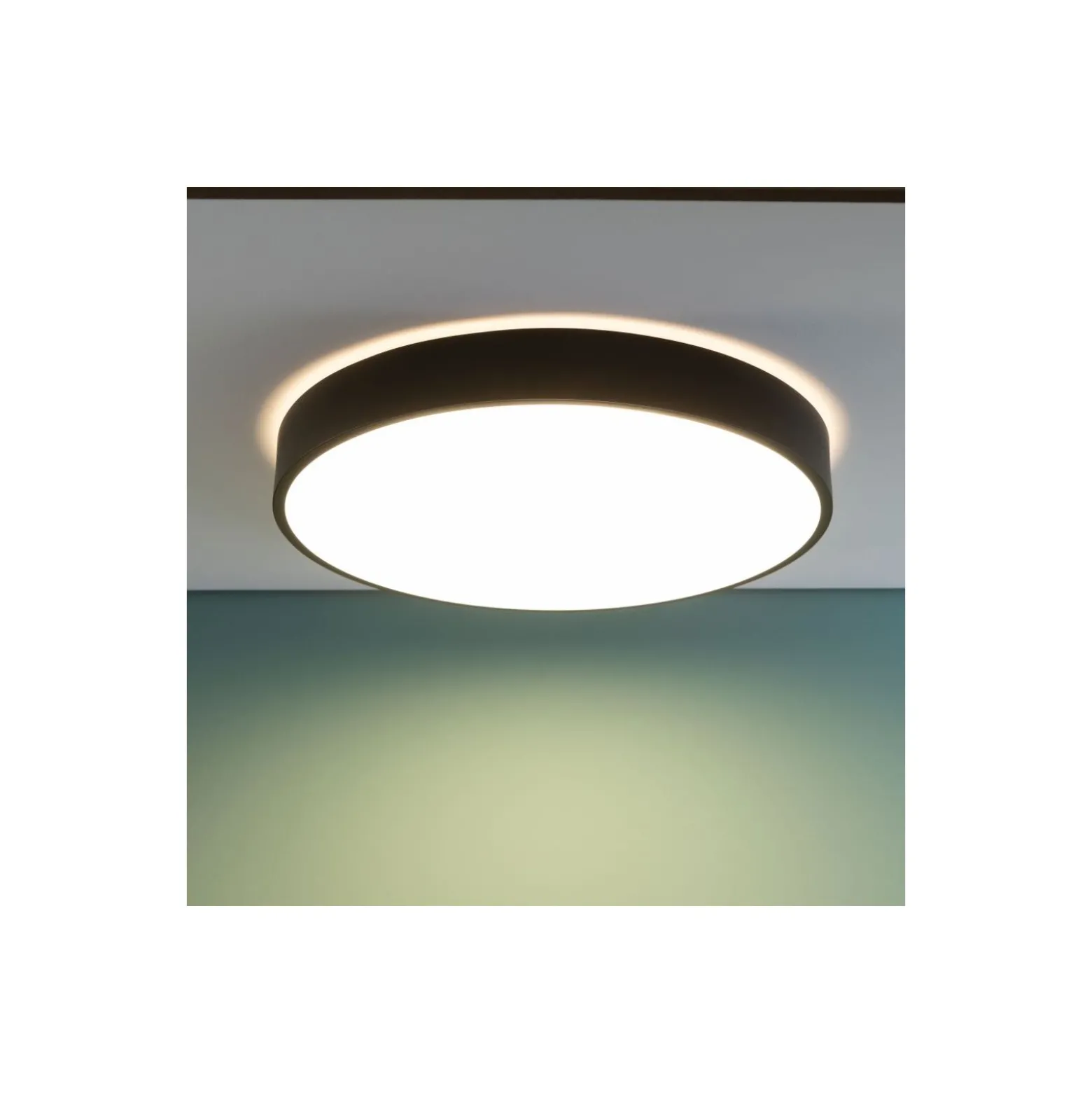 Brilliant Slimline Taklampa Metall Plast Vit Svart 58W 6800lm - 830-865 CCT | 490mm - Fjärrkontroll Dimbar