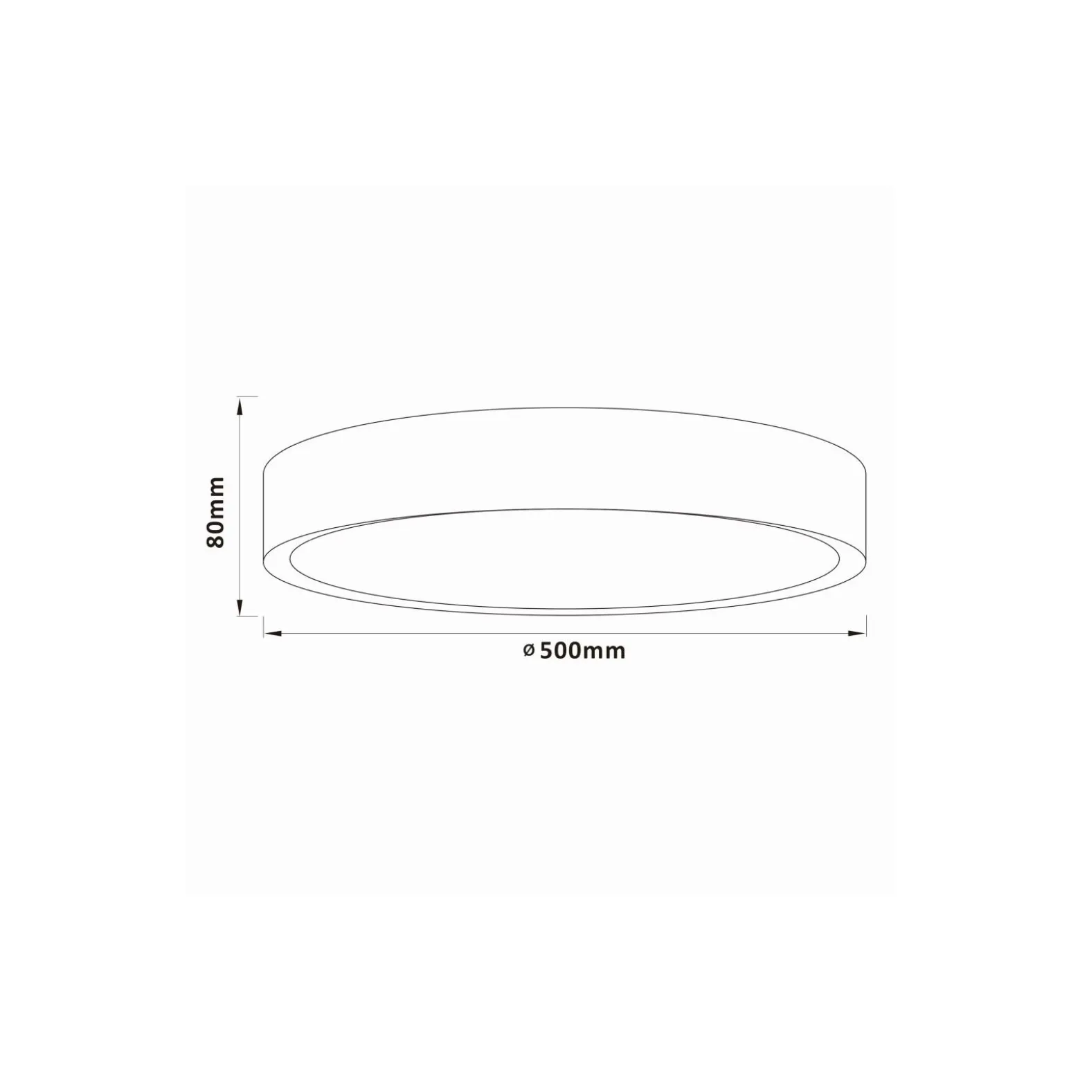 Brilliant Slimline Taklampa Metall Trä Plast Trä Vit 34W 3800lm - 830-865 CCT | 500mm - Fjärrkontroll Dimbar