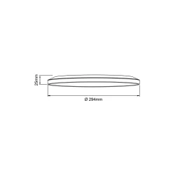 Brilliant Sorell Taklampa Plast Svart Vit 15W 2500lm - 830-865 CCT | 294mm - Fjärrkontroll Dimbar