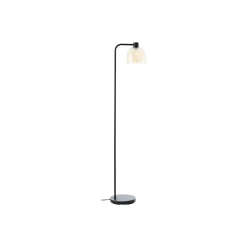 Brilliant Stolpebelysning Casto Glas Metall Svart Beige | Passande för 1x E27