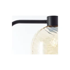 Brilliant Stolpebelysning Casto Glas Metall Svart Beige | Passande för 1x E27