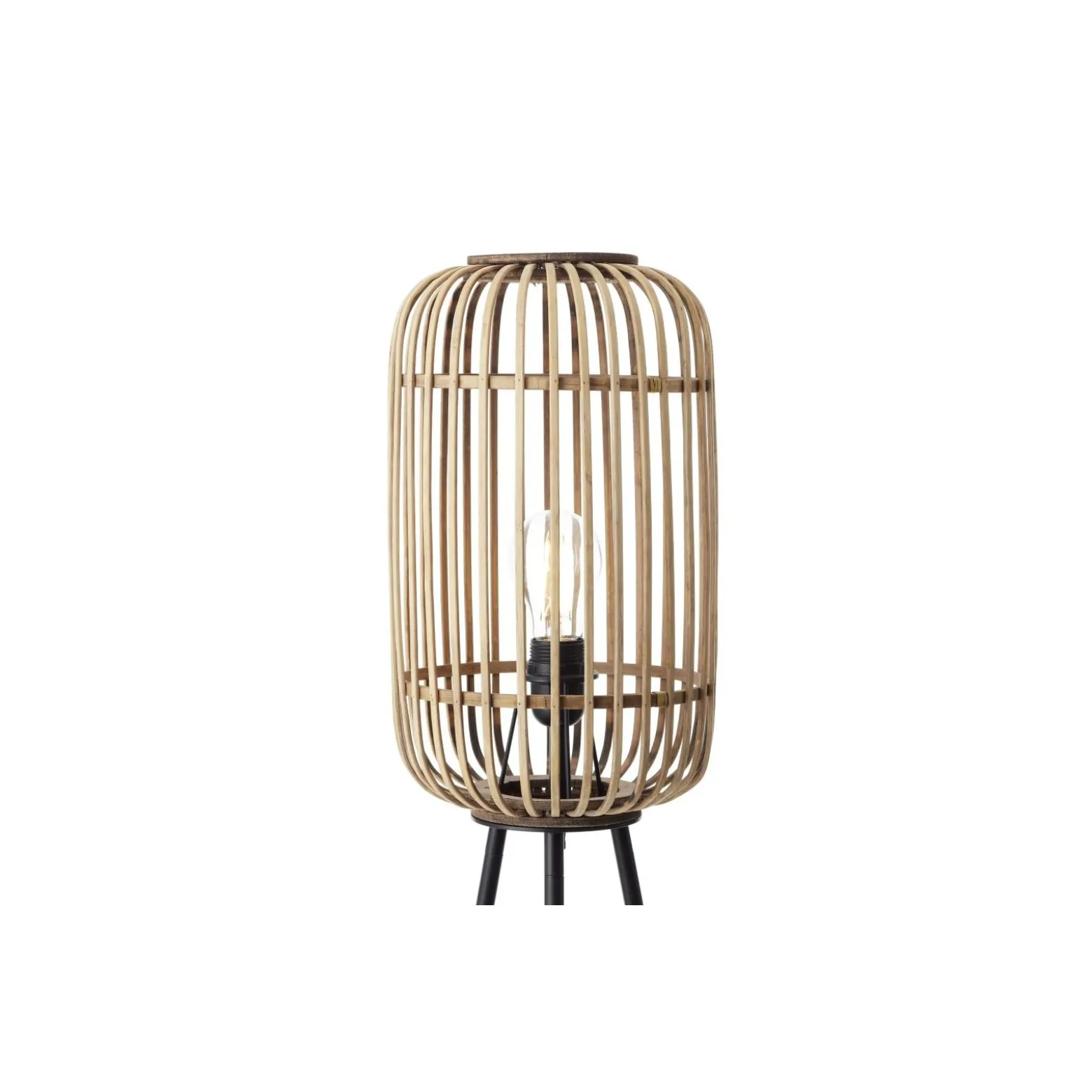 Brilliant Stolpebelysning Trärow Metall Bambu Brun | 450mm - Passande för 1x E27