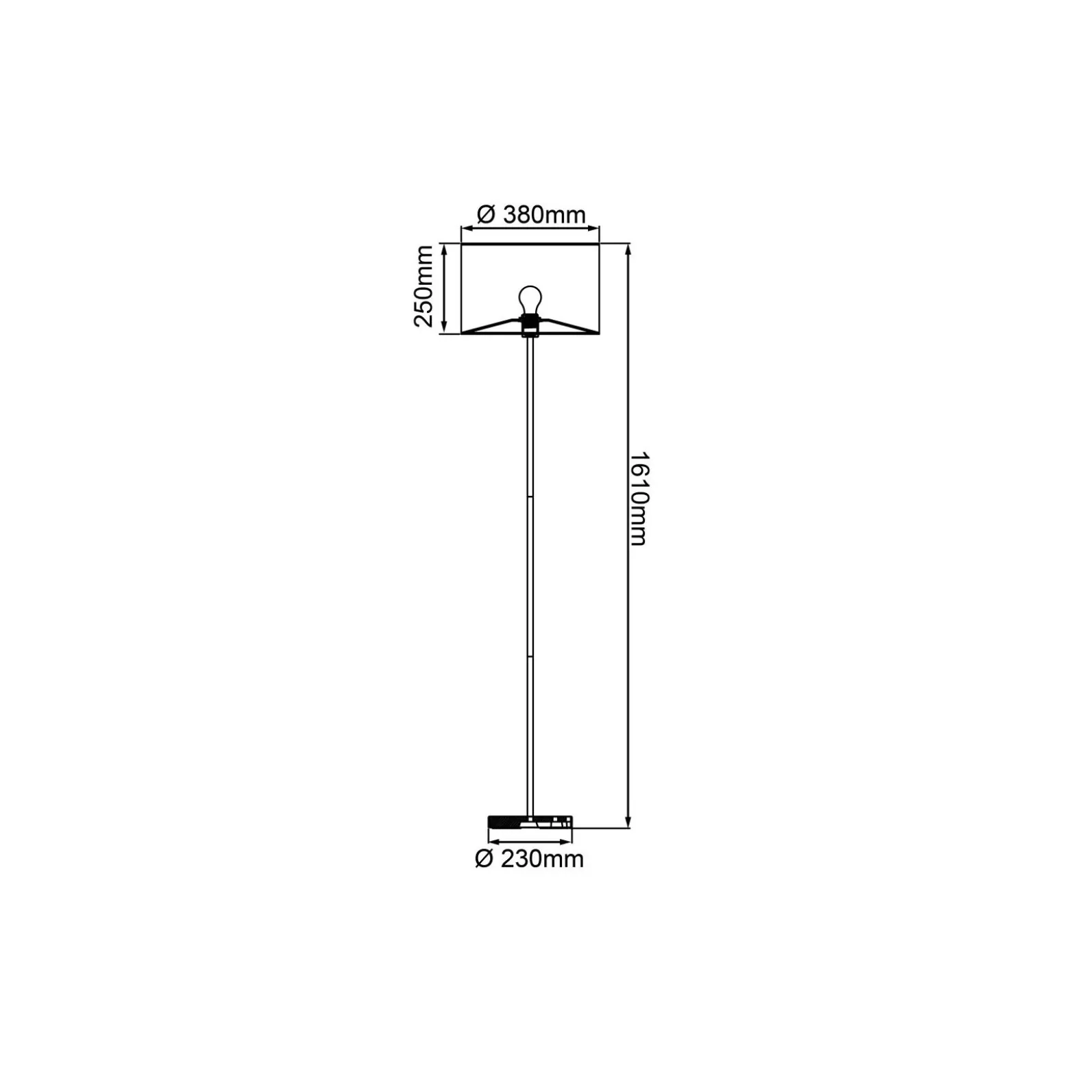 Brilliant Stolpebelysning Wimea Metall Svart Beige | 380mm - Passande för 1x E27