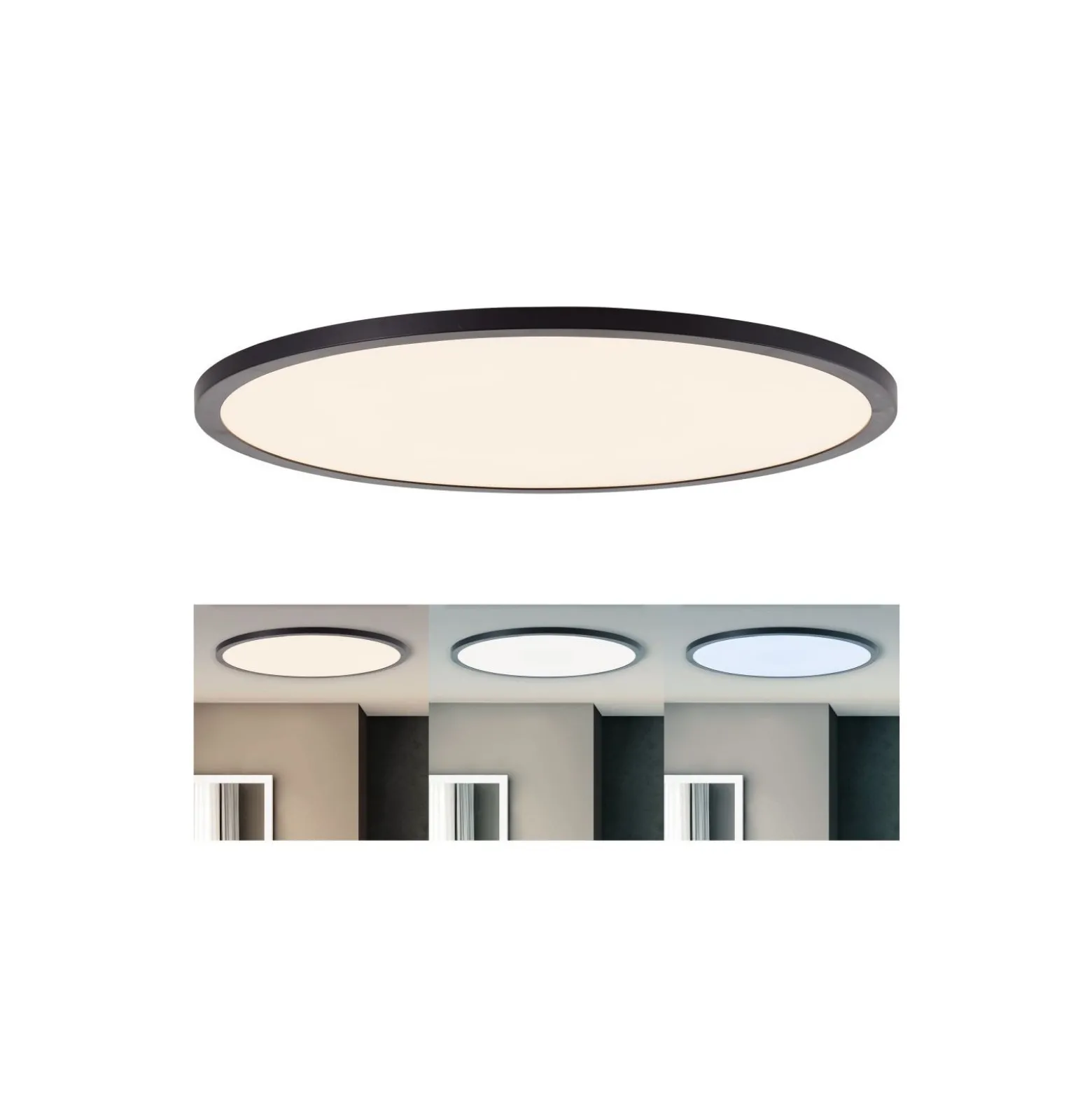 Brilliant Tuco Taklampa Plast Svart Vit 32W 3900lm - 830-865 CCT | 500mm - Fjärrkontroll Dimbar