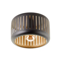 Brilliant Tyas Taklampa Metall Svart Guld | 270mm - Passande för 1x E27