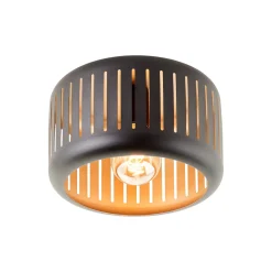 Brilliant Tyas Taklampa Metall Svart Guld | 270mm - Passande för 1x E27
