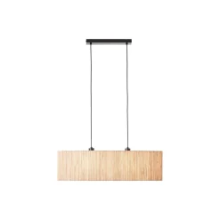 Brilliant Wimea Pendellampa Metall Svart Beige | Passande för 2x E27