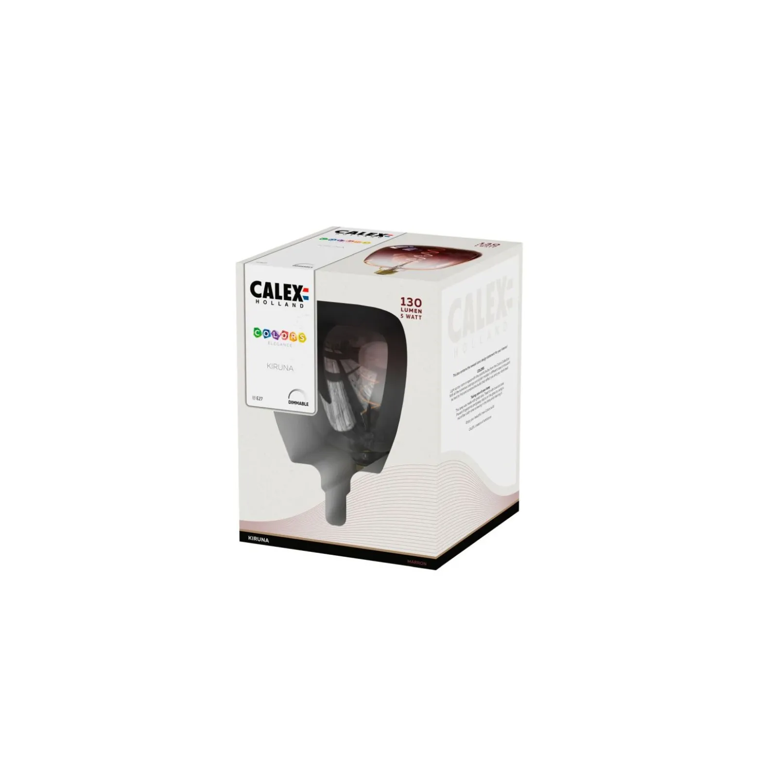 Calex Kiruna Marron LED E27 Filament 5W 130lm - 818 Extra Varm Vit | Dimbar