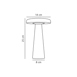 DFTP by Nordlux Bordslampa Arcello Metall Mässing - 2.8W 300lm - 827 Extra Varm Vit | IP54
