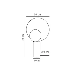 DFTP by Nordlux Bordslampa Caché Marmor och Metall Grå | Passande för 1x GU10