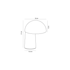 DFTP by Nordlux Bordslampa Faye Metall Svart 1W 300lm - 827 Extra Varm Vit | 173mm - Touch Dimbar