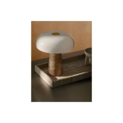 DFTP by Nordlux Bordslampa Glossy Marmor och Glas Beige | 220mm - Passande för 1x E14