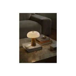 DFTP by Nordlux Bordslampa Glossy Marmor och Glas Beige | 220mm - Passande för 1x E14