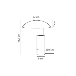 DFTP by Nordlux Bordslampa Mademoiselles Marmor och Metall Svart | Passande för 1x GU10