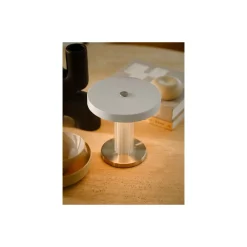 DFTP by Nordlux Bordslampa Trezzi Metall och Glas Vit 5W 225lm - 930 Varm Vit | Bästa Färgåtergivning - 3-Stegs Dimbar