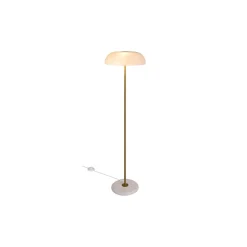 DFTP by Nordlux Glossy Golvlampa Glas och Marmor Vit | Passande för 3x E14