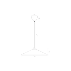 DFTP by Nordlux Hill 55 Pendellampa Textil och Metall Vit | 550mm - Passande för 3x E14