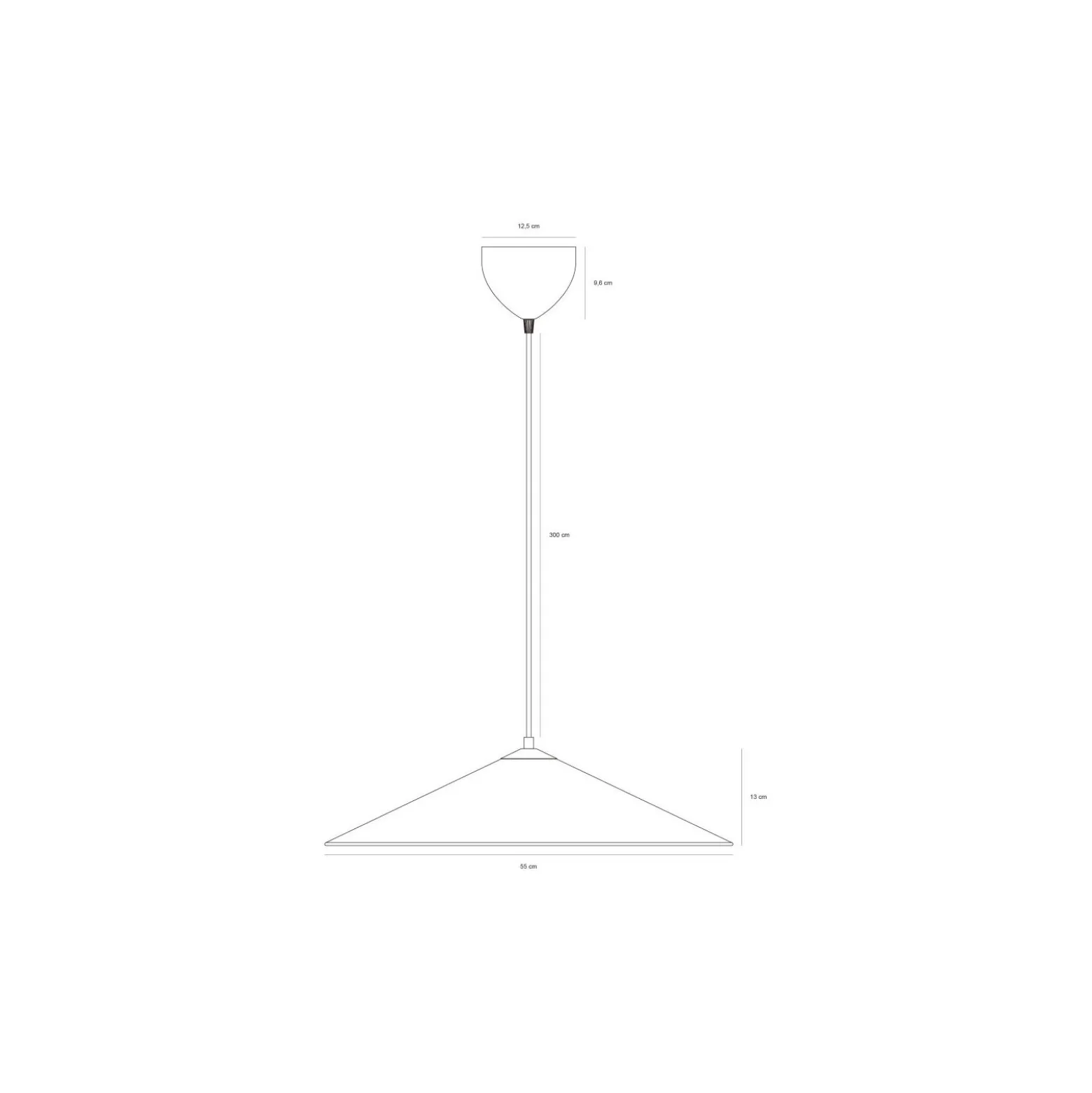 DFTP by Nordlux Hill 55 Pendellampa Textil och Metall Vit | 550mm - Passande för 3x E14