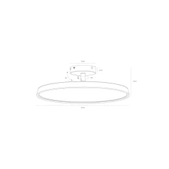 DFTP by Nordlux LED Pendellampa Kaito Metall Vit 24W 1840lm - 830 Varm Vit | Dimbar