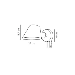 DFTP by Nordlux LED Vägglampa Stay Aluminium Svart | Passande för E27