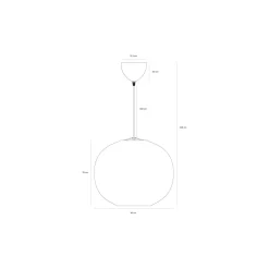 DFTP by Nordlux Navone 40 Pendellampa Glas och Metall Vit | 400mm - Passande för E27