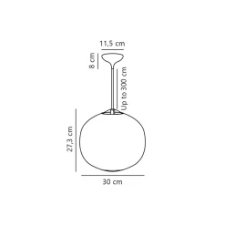 DFTP by Nordlux Navone 30 Pendellampa Glas och Metall Vit | Passande för E27