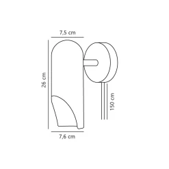 DFTP by Nordlux Rochelle Vägglampa Metall Svart | 76mm - Passande för GU10