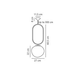 DFTP by Nordlux Shapes 27 Pendellampa Glas och Metall Mässing | Passande för E27