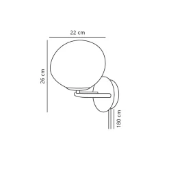 DFTP by Nordlux Shapes Vägglampa Metall och Glas Mässing | Passande för E14
