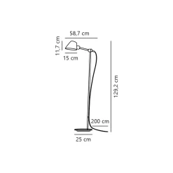 DFTP by Nordlux Stay Golvlampa Aluminium Svart | Passande för E27