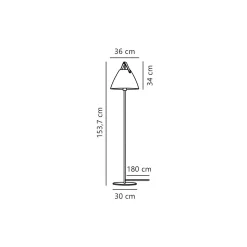 DFTP by Nordlux Strap Golvlampa Metall och Leather Vit | Passande för E27