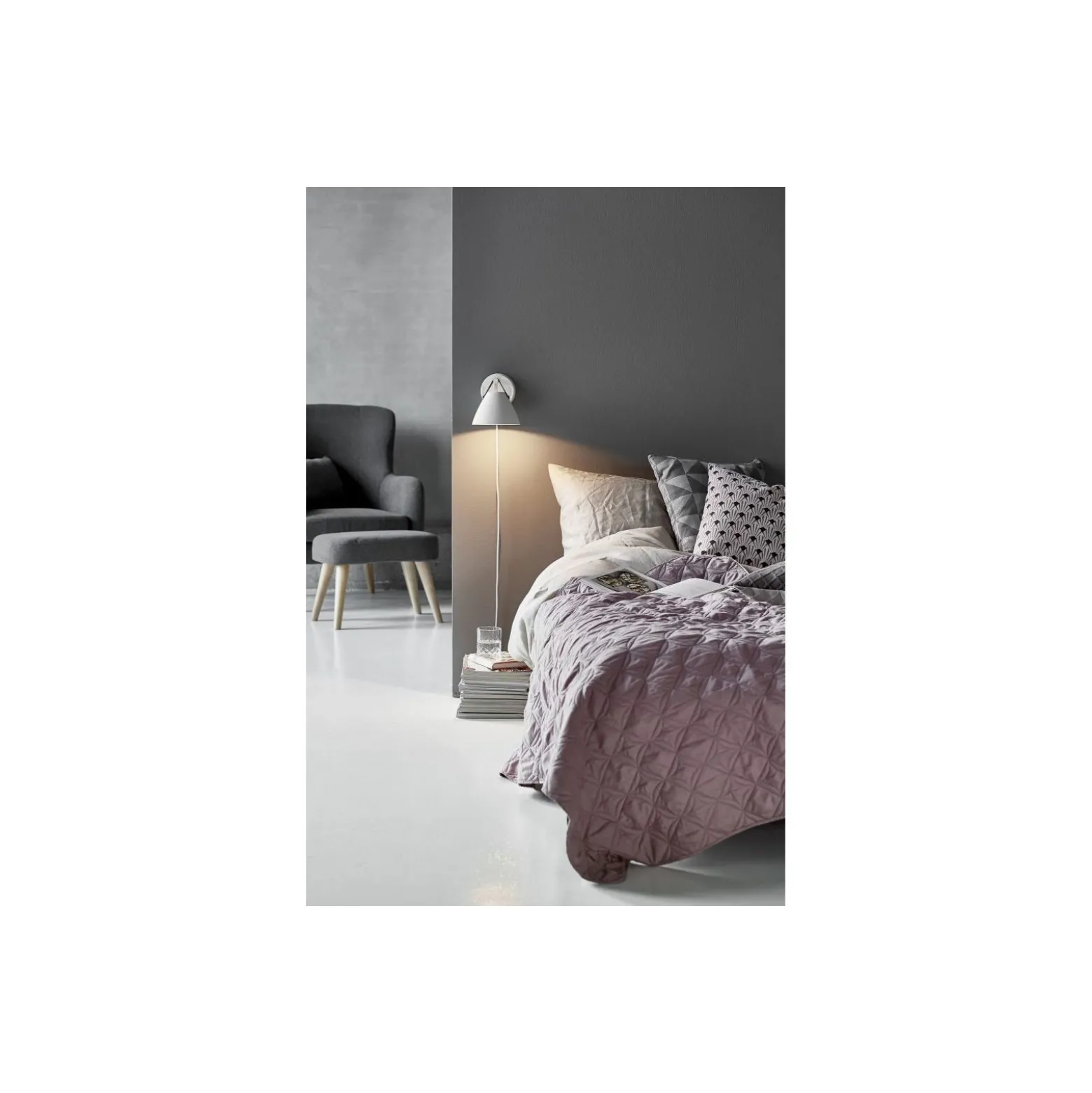 DFTP by Nordlux Strap 15 Vägglampa Metall och Leather Vit | Passande för GU10