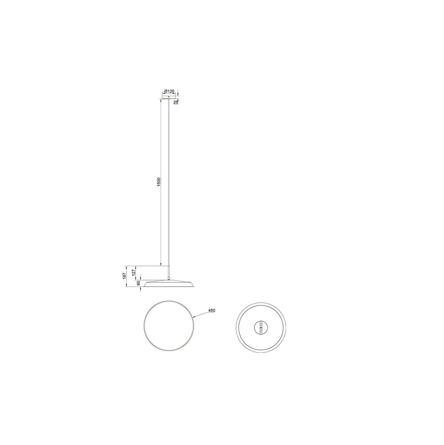 D'Lite Pendellampa Uxem Matt Svart 23W 1800lm - 827 Extra Varm Vit | 3-Stegs Dimbar