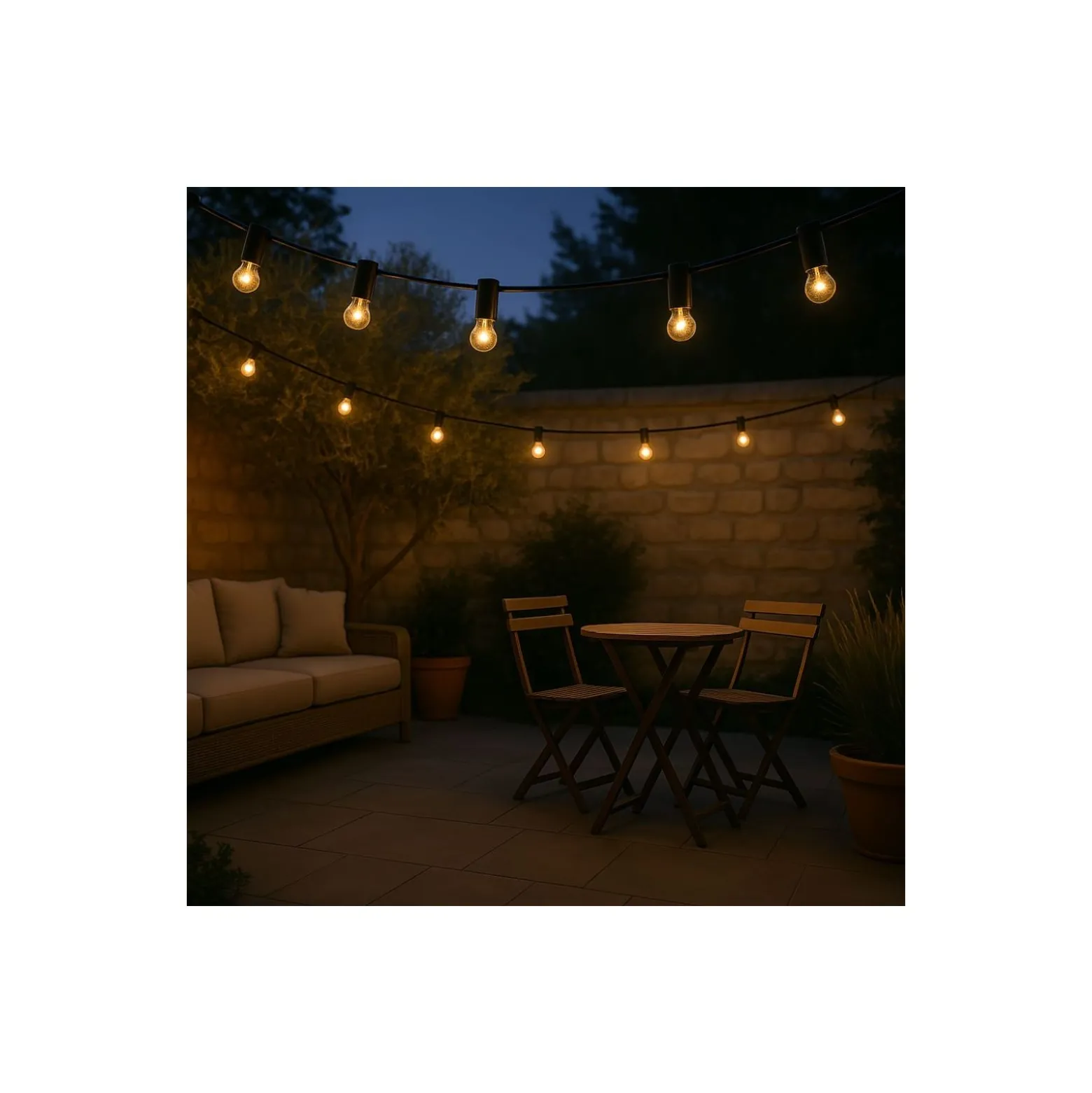 D'Lite Sparkl LED Ljusslinga 4W 250lm - 827 Extra Varm Vit | IP44 - 5m - Anslutbar Upp till 25m