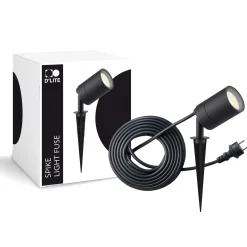 D'Lite Spik Ljus Fuse Strömkabel Svart | IP65 - Passande för 1x GU10 | incl. cable 2 Meter